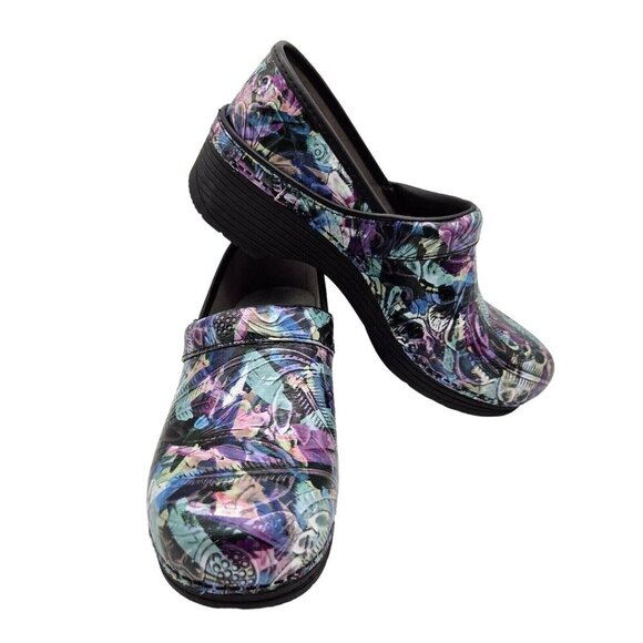 Dansko LT Pro Clogs Women Size 41 EU 10.5 - 11 US Slip Resistant  Watercolor - Picture 3 of 9